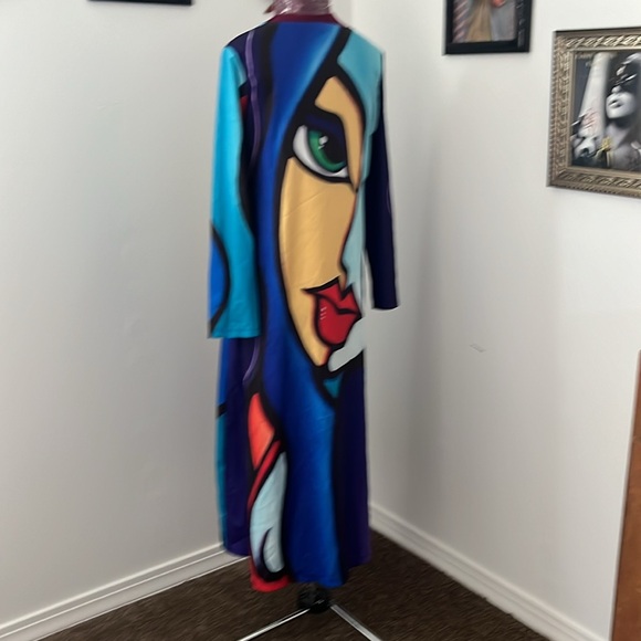 Face artsy, long sale colorful unique dress - Picture 8 of 11